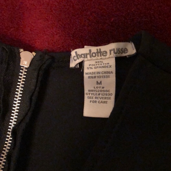 Charlotte Russe Black V-Neck Skater Dress - Picture 5 of 5